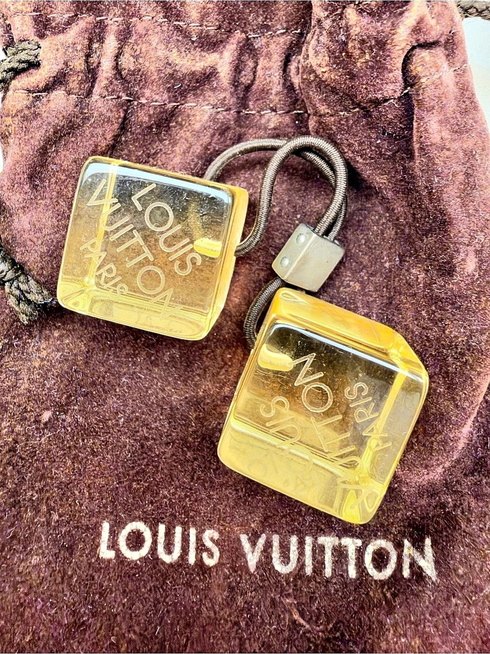 Louis Vuitton Gold-Tone Earrings Like New